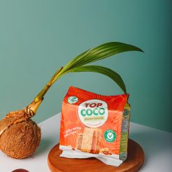 Bánh dừa nướng TOPCOCO – Coconut cracker with Peanuts 150g (Vị Đậu phộng)