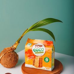 Bánh dừa nướng TOPCOCO – Coconut cracker with Sesame 150g (Vị Mè)