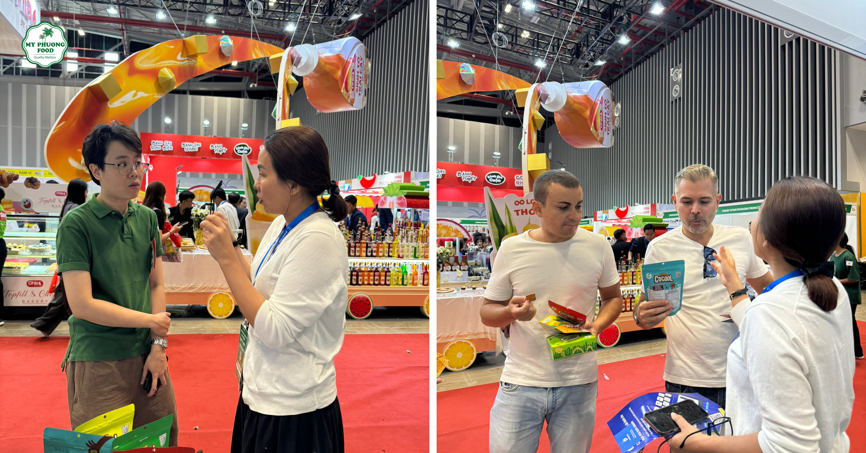 giam-doc-kinh-doanh-my-phuong-food-chao-don-khach-tham-quan-trien-lam-vietfood-2024